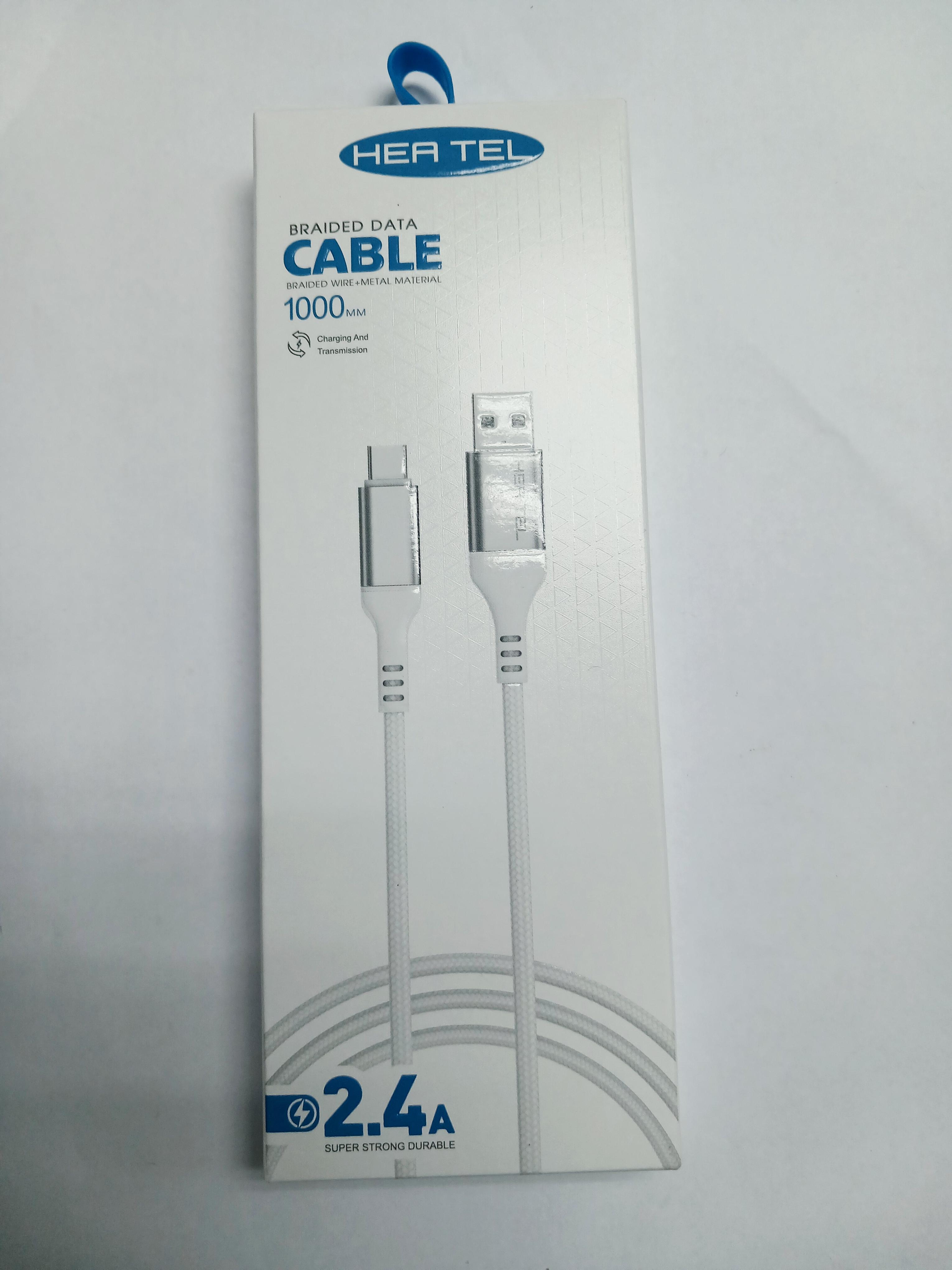 CABLE USB-TIPOC BLANCO BW16 2.4A